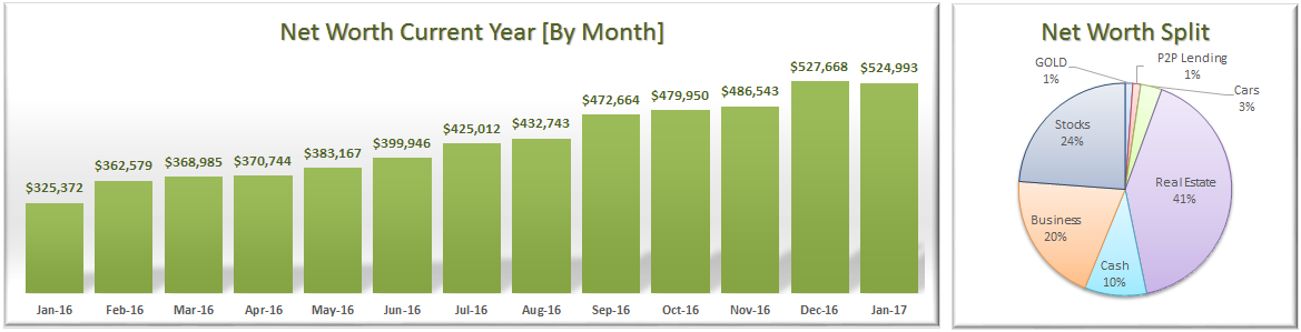 January 2017 Net Worth Allocation