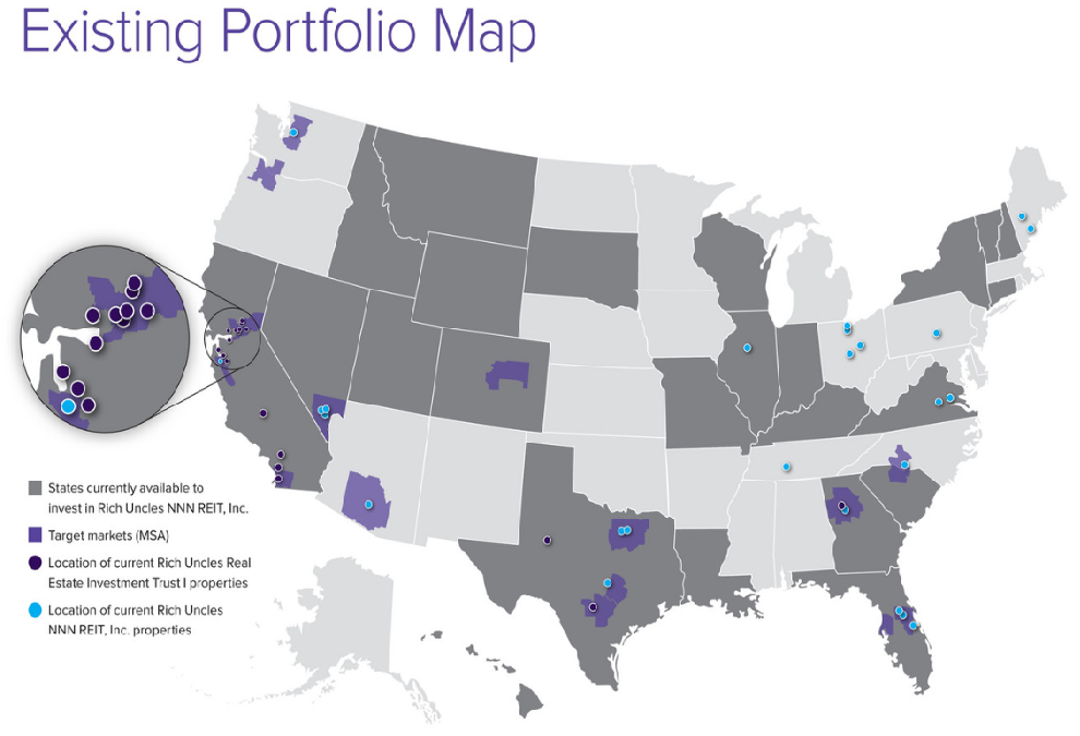 Existing NNN Portfolio Map
